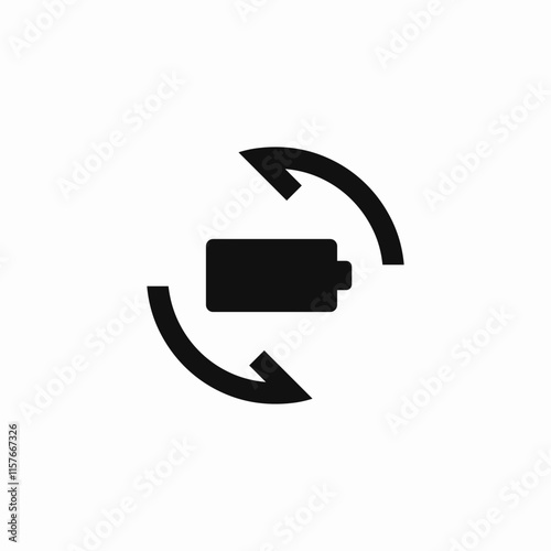 battery renew icon sign vector