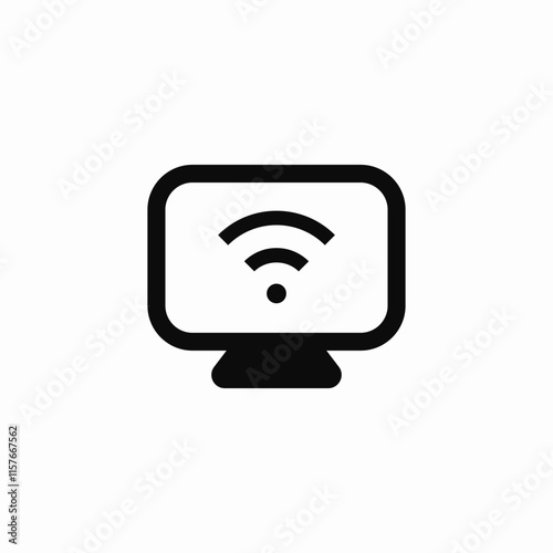 computer wifi icon sign vector