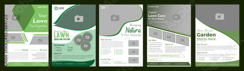 lawn care flyer design template. landscaping and gardening lawn care service flyer, poster, leaflet design lawnmower flyer template.
