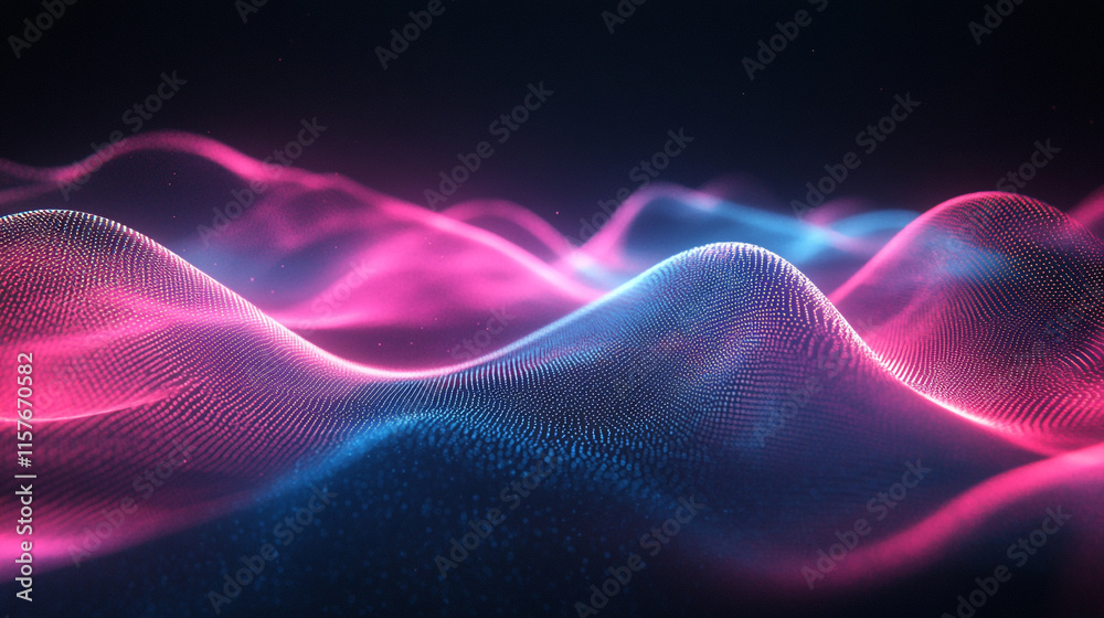3D animation looping on an abstract neon background featuring a wavy rotating line. ai generated 3D animation looping on an abstract neon background featuring a wavy rotating line. ai generated