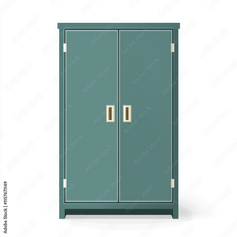 Modern teal wardrobe with sleek gold handles, perfect for contemporary interior d�cor. Modern teal wardrobe with sleek gold handles, perfect for contemporary interior d�cor.