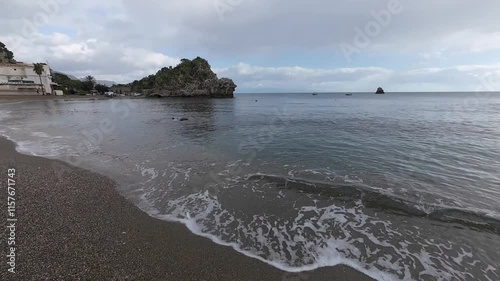 December day in Mazzaro Bay. Taormina, Sicily, Italy