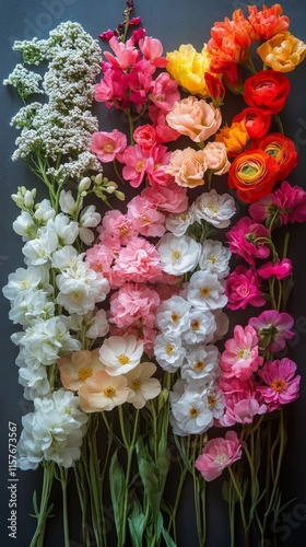 Wallpaper Mural Colorful arrangement of various flowers in vibrant hues at a floral market Torontodigital.ca