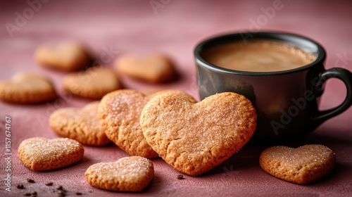 cup of coffee and cookies