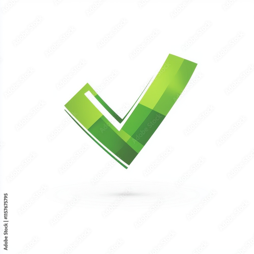 A vibrant green checkmark symbolizing success and approval, set against a clean white background. A vibrant green checkmark symbolizing success and approval, set against a clean white background.