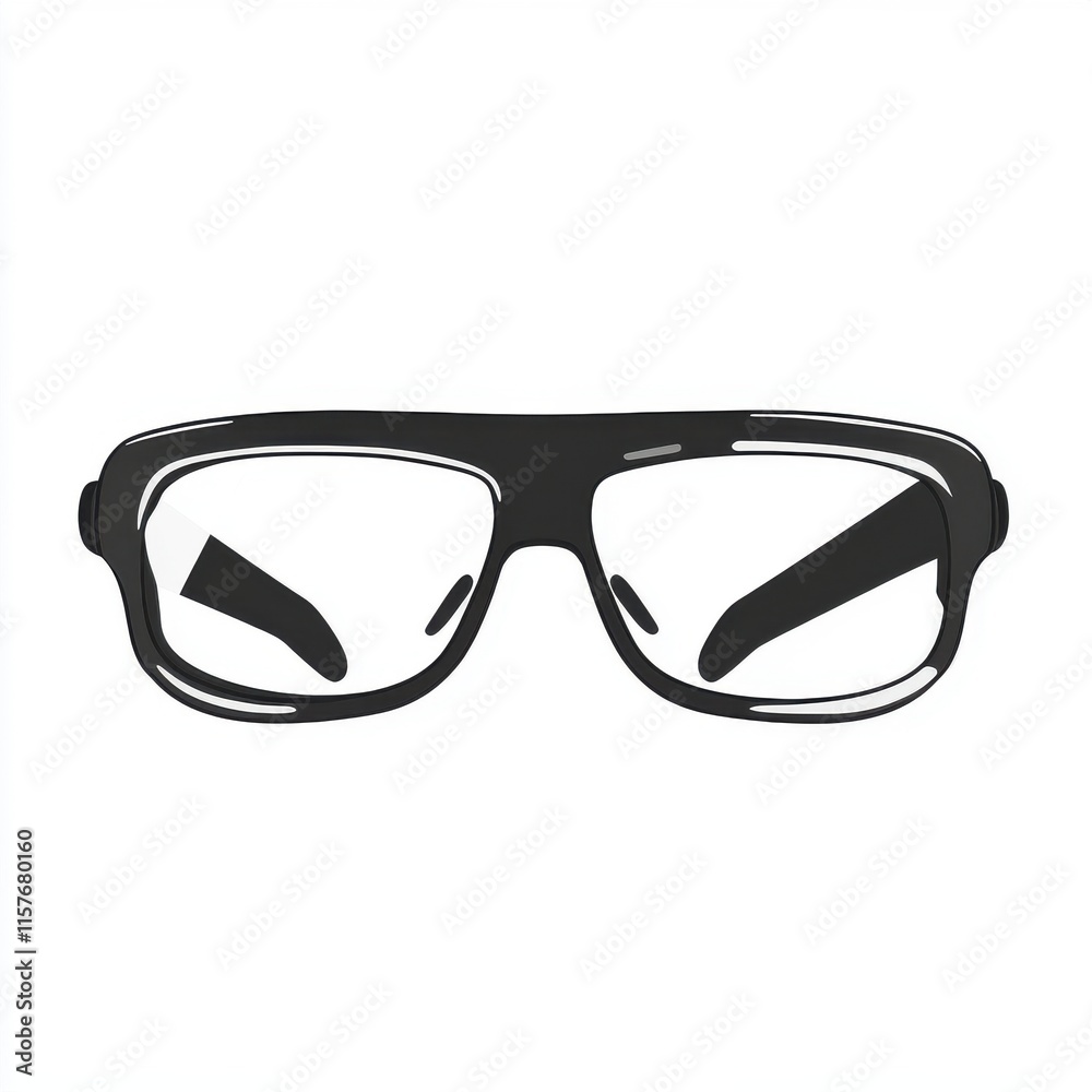 Fototapeta premium Stylish black eyeglasses with a modern design, perfect for daily wear.