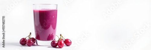 Wallpaper Mural Full glass of grape juice, bright white backdrop, shot, juice Torontodigital.ca