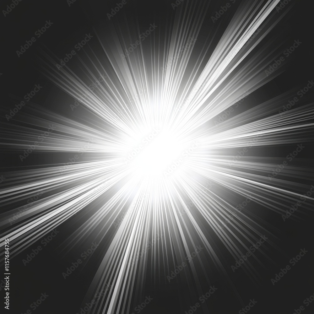Fototapeta premium Dynamic burst of light radiating outward, creating a sense of energy and illumination.