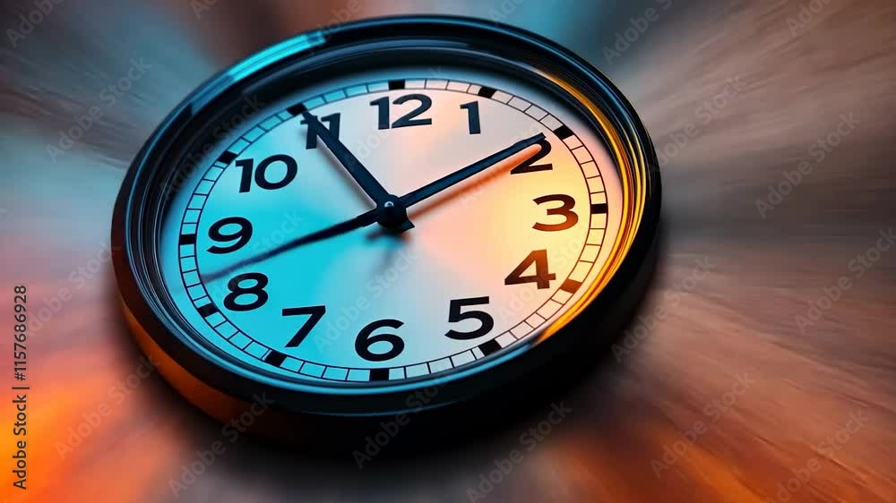 A clock hand rapidly sweeps across the dial, symbolizing the passage of time and fleeting moments. Captures speed, urgency, and time flow A clock hand rapidly sweeps across the dial, symbolizing the passage of time and fleeting moments. Captures speed, urgency, and time flow