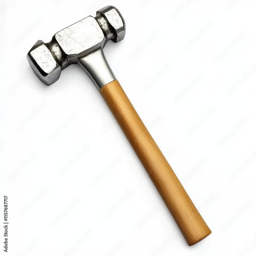A sturdy hammer with a metal head and wooden handle, showcasing durability and craftsmanship. A sturdy hammer with a metal head and wooden handle, showcasing durability and craftsmanship.