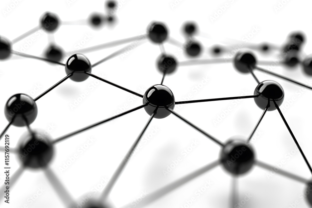 An abstract digital banner featuring a data connection theme in white and grey colors


