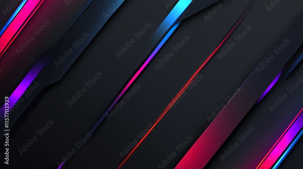 Fototapeta premium Abstract neon lines background