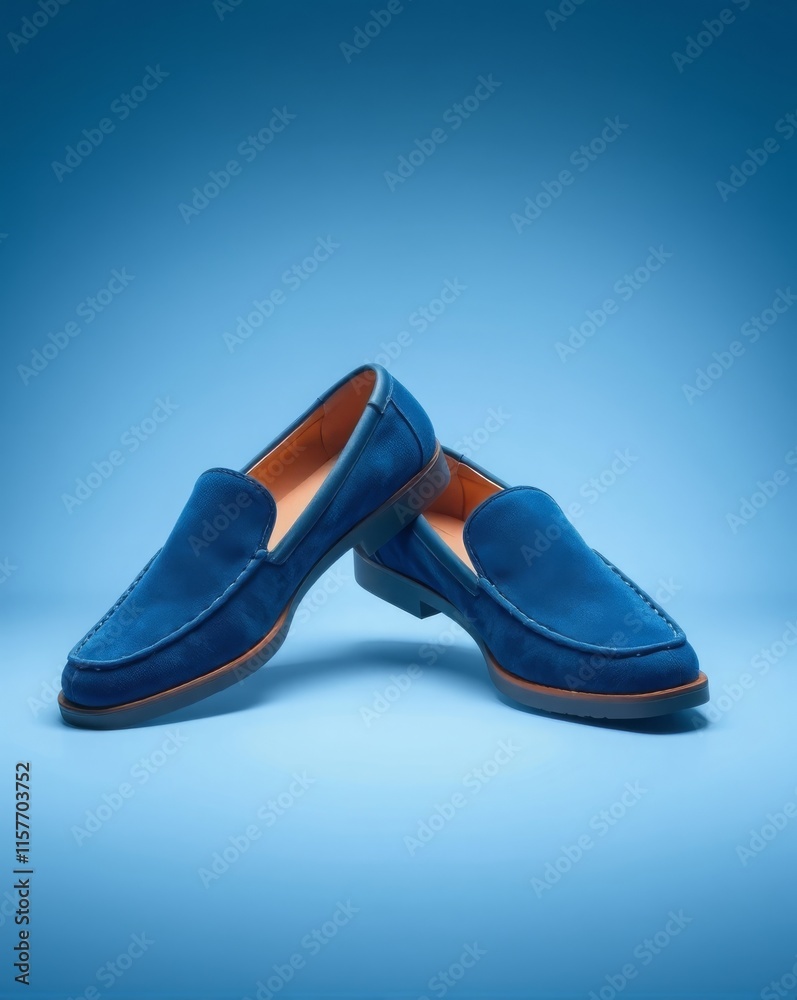 Naklejka premium Stylish Blue Casual Loafers