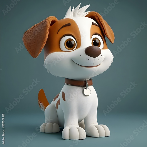 cute dog cartoon 3D