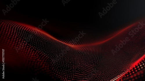 Abstract red digital wave background.