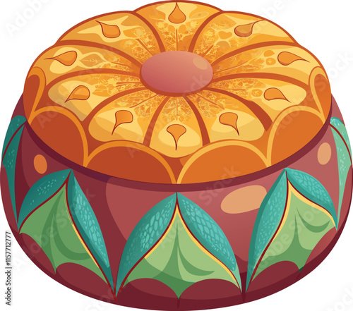 Customizable Pouf Vector Illustration