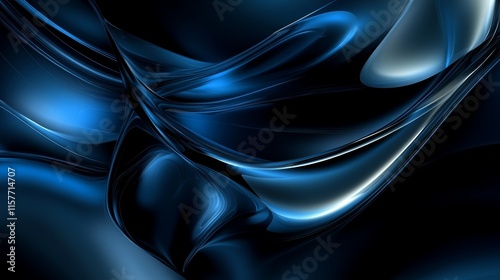 Abstract dark blue liquid texture background