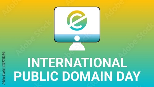 Foto International Public Domain Day web banner design illustration