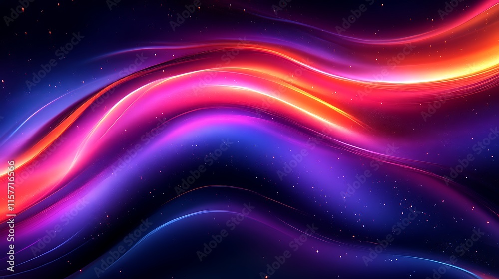 Fototapeta premium Abstract Colorful Waves Flowing Through Space