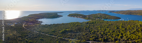 Wallpaper Mural sunset over the Dugi otok, Pantera bay, Croatia Torontodigital.ca