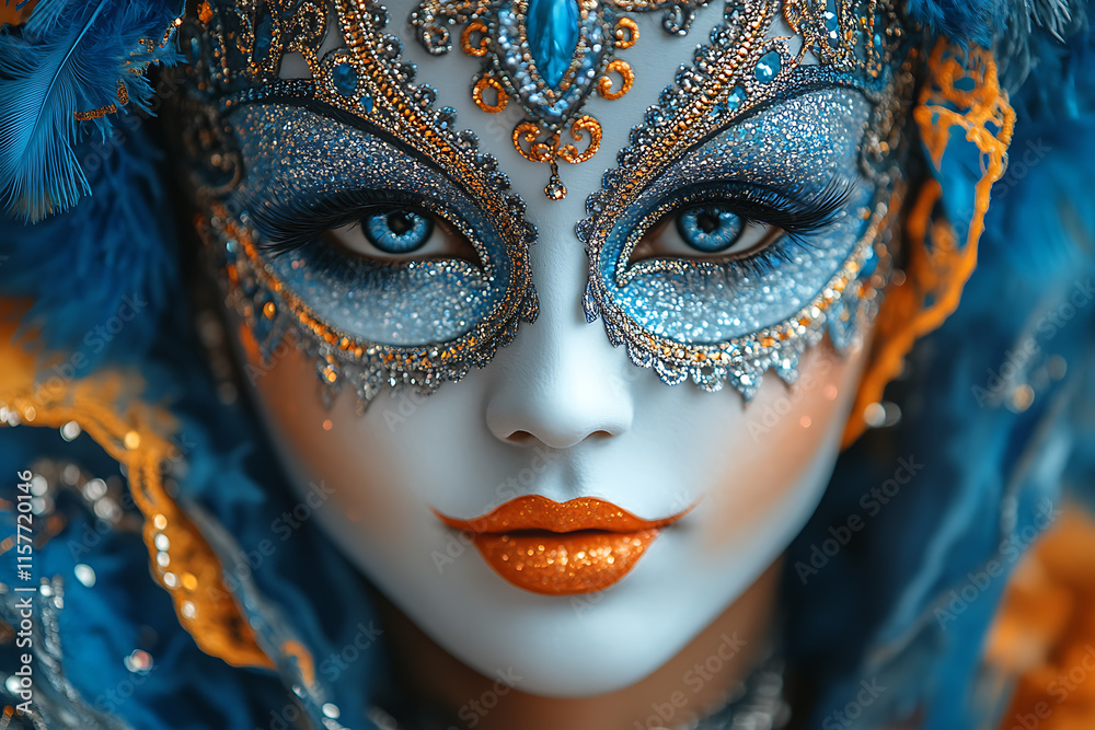 intricately designed carnival masks with glitter, feathers, and bright colors, symbolizing festive traditions and elegance intricately designed carnival masks with glitter, feathers, and bright colors, symbolizing festive traditions and elegance