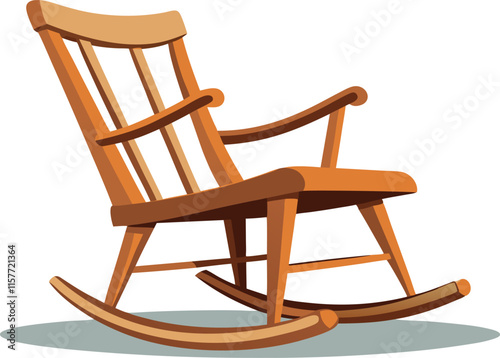 Customizable Rocking Chair Vector Illustration