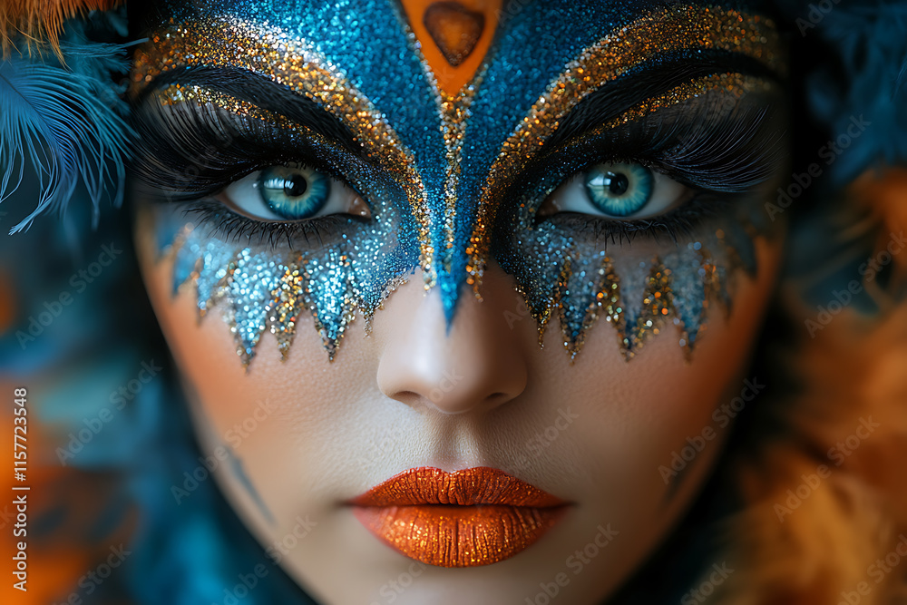 intricately designed carnival masks with glitter, feathers, and bright colors, symbolizing festive traditions and elegance intricately designed carnival masks with glitter, feathers, and bright colors, symbolizing festive traditions and elegance