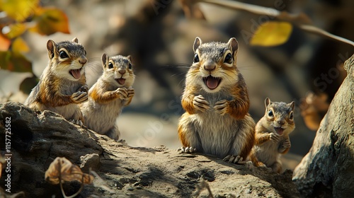 Playful African Squirrels in their Natural Habitat photo