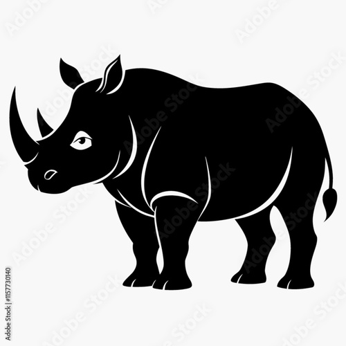 rhino isolated on white