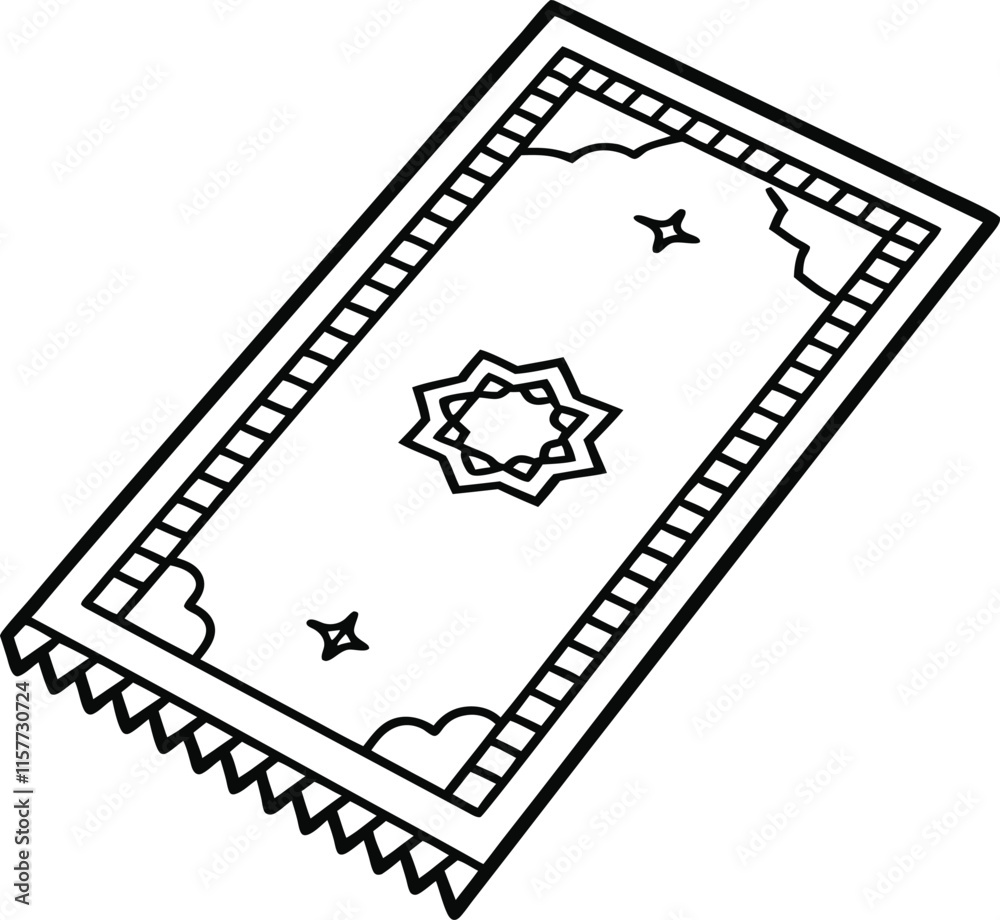 Fototapeta premium Rug Editable Outline Vector Graphic