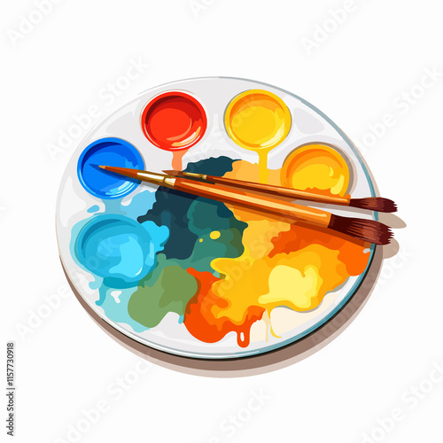 Professional paint palette icon vector illustration for design projects
