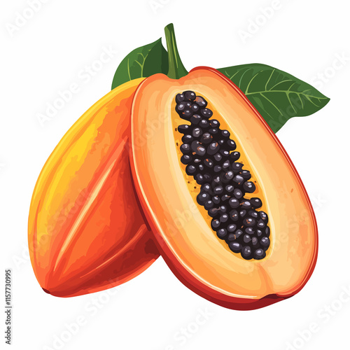 Paw Paw Fruit Icon Vector Illustration for Isolated White Background Design