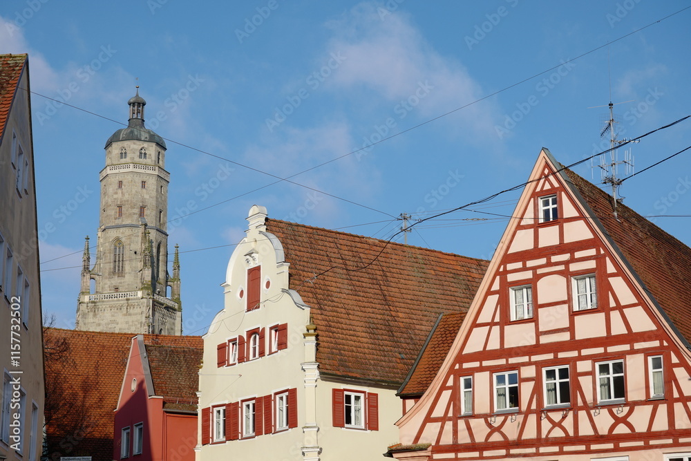 Nördlingen Marktplatz St. Georgskirche