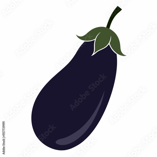 eggplant on a white background