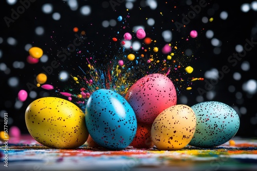 Colorful Easter eggs create a festive atmosphere that encourages celebration of spring and participation in joyful traditions and activities, enriching our lives during this special time