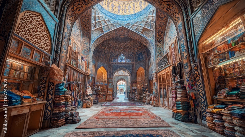 Obraz premium Enchanted Bazaar: A Colorful Architectural Masterpiece