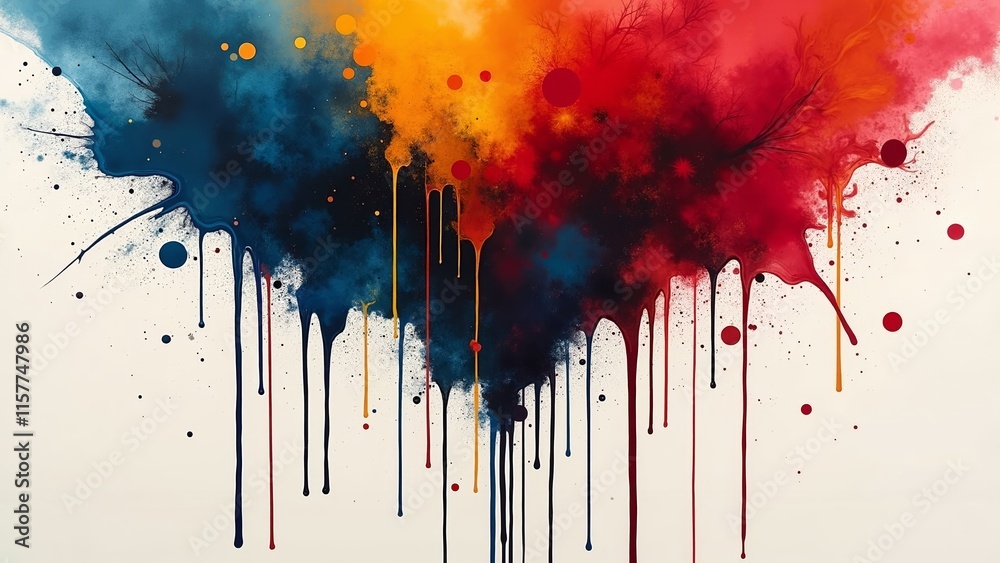 Fototapeta premium Color Dripping Abstract