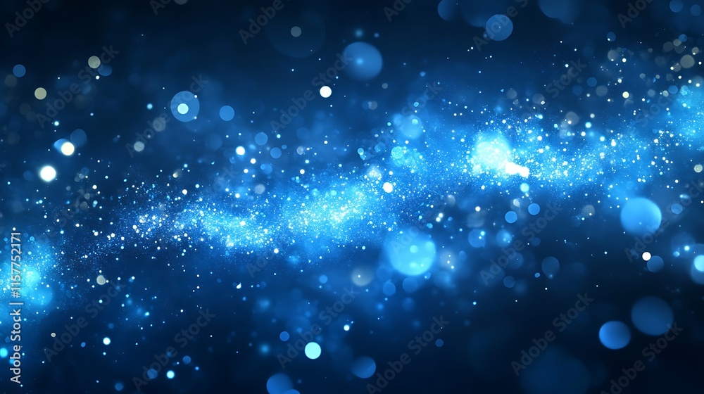 Stunning Abstract Digital Painting: Glowing Blue Stardust Swirling Dynamically. AI Generated Stunning Abstract Digital Painting: Glowing Blue Stardust Swirling Dynamically. AI Generated