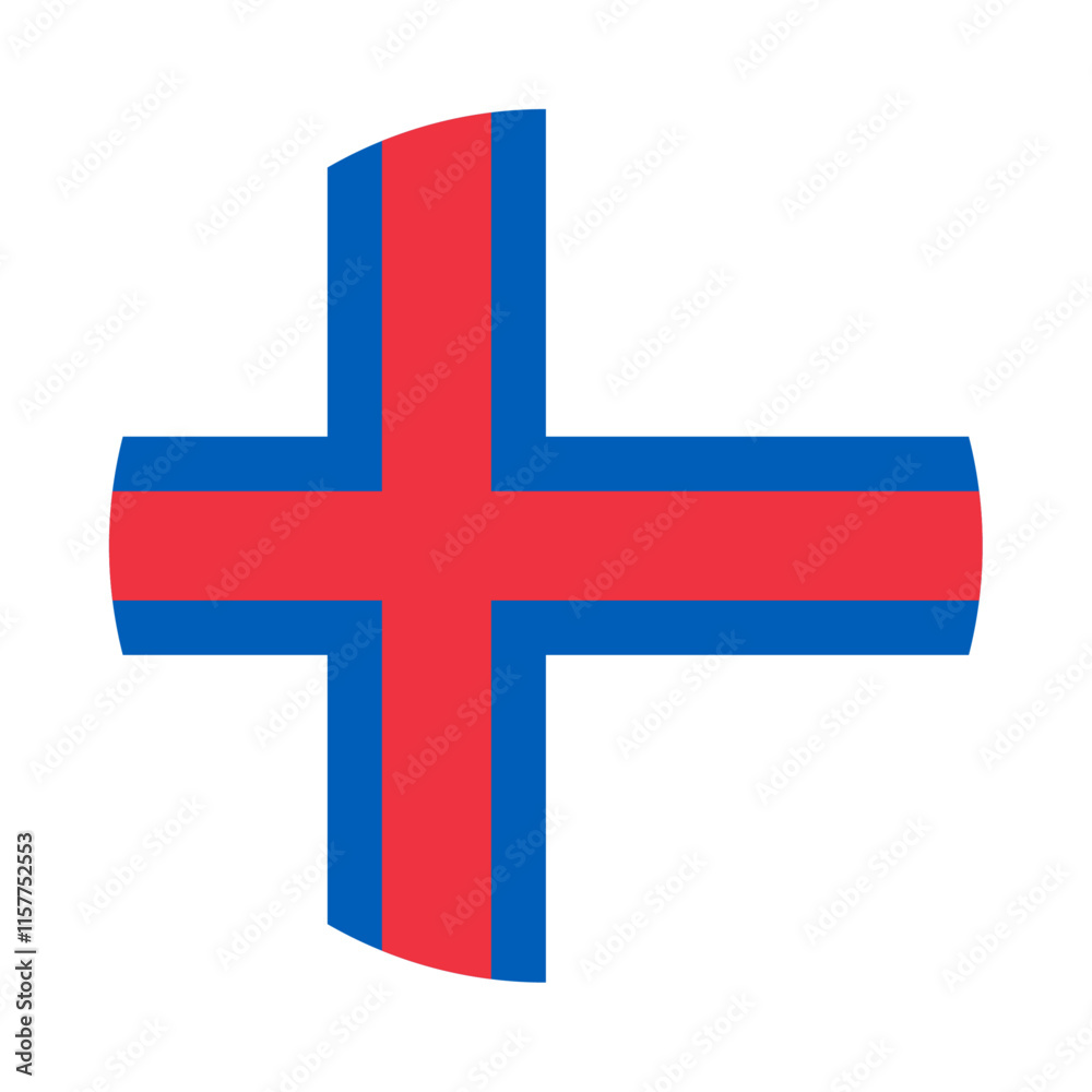 Naklejka premium Round Faroe Islands flag icon