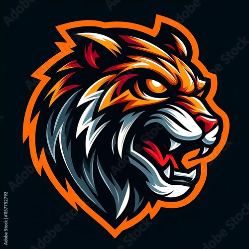 Wallpaper Mural lion head vector Torontodigital.ca