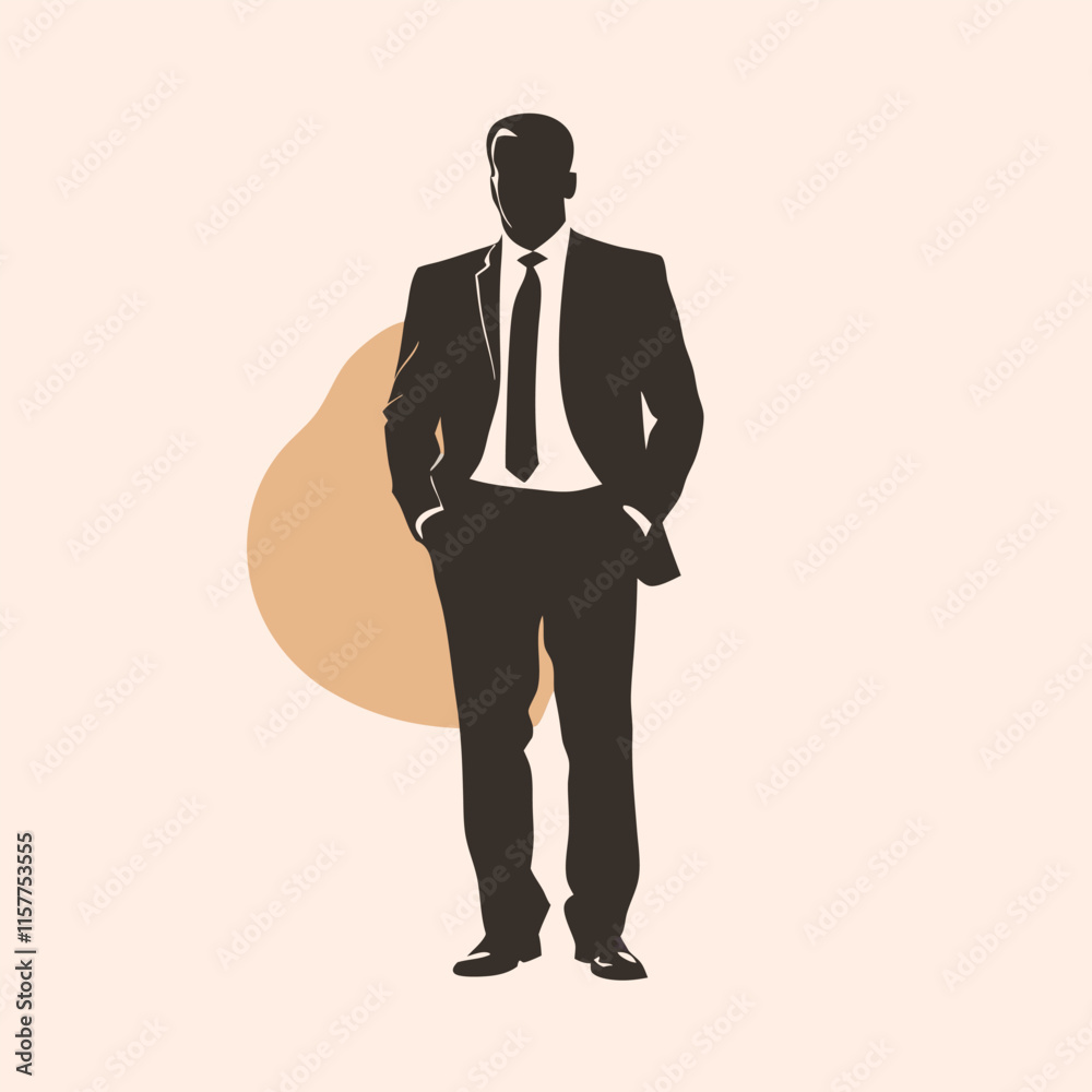a black silhouette of a man in a formal attire a black silhouette of a man in a formal attire