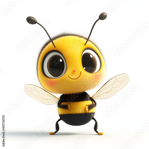 cute bee cartoon 3D