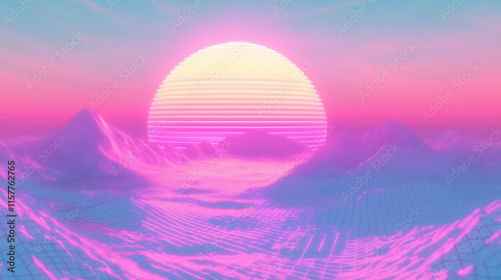 real landscape, synthwave inspired, 3d render like, surreal, outwordly landscape real landscape, synthwave inspired, 3d render like, surreal, outwordly landscape