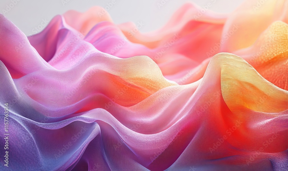 Obraz premium Dreamlike acrylic textures dissolve into radiant luminous flowing compositions., Generative AI