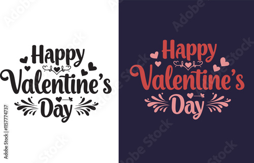 Valentine day typography t shirt vector