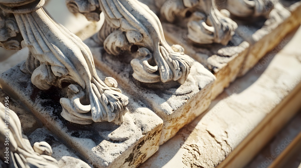 Miniature Baroque Stone Fence Display Miniature Baroque Stone Fence Display