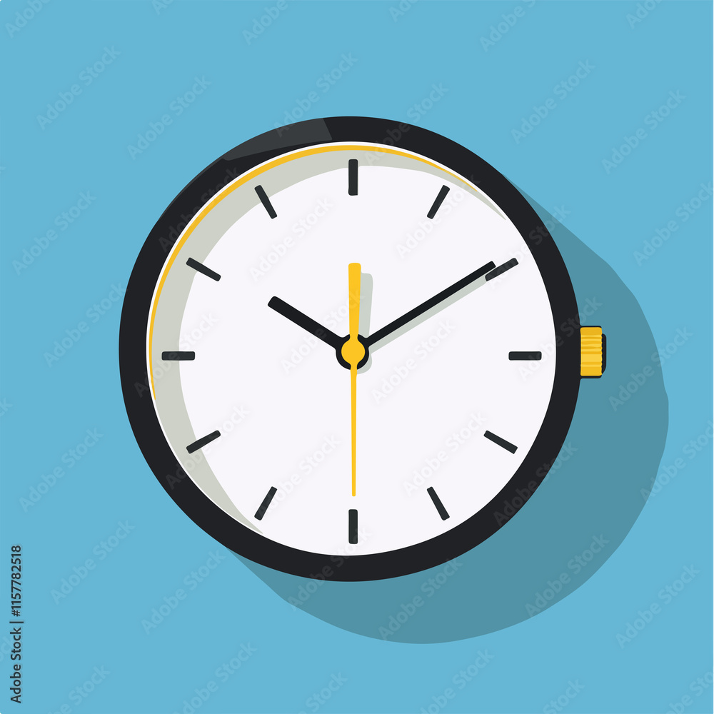 Clock TimeWatch Work Vector Illustration for Productivity Concepts Clock TimeWatch Work Vector Illustration for Productivity Concepts