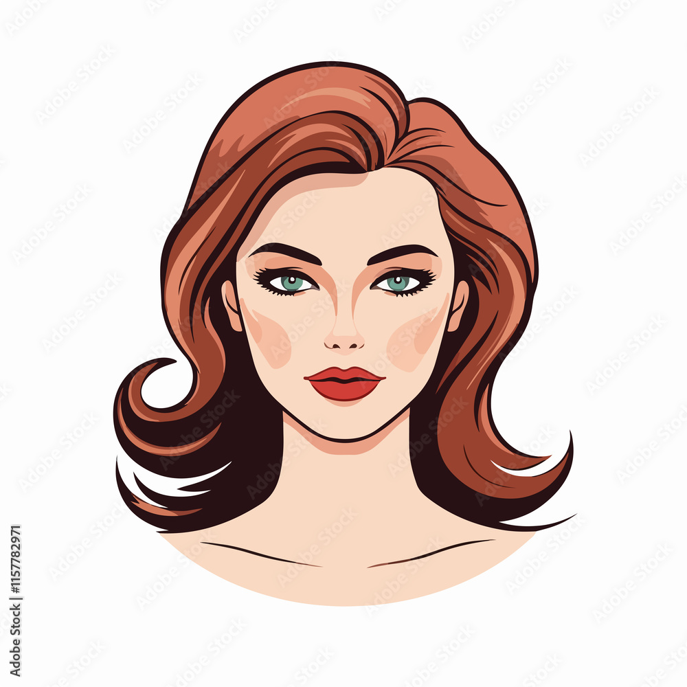 Elegant Woman Face Icon on White Background Vector Graphic for Graphic Designs Elegant Woman Face Icon on White Background Vector Graphic for Graphic Designs