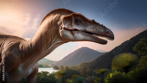 This image showcases Anteosaurus, an extinct genus of synapsid photo