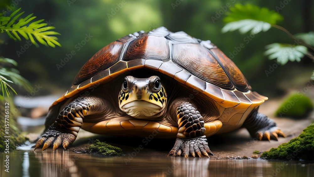 Naklejka premium A captivating image of an Archelon turtle 